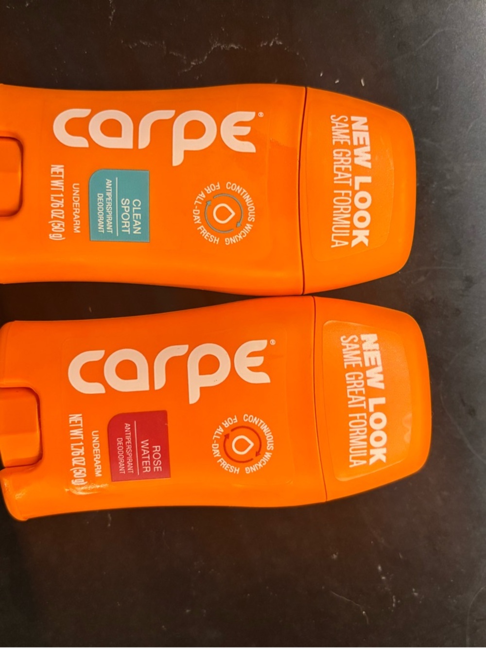 Carpe Women Underarm Deodorant Stick - Orange (Clean Sport & Rose Water)